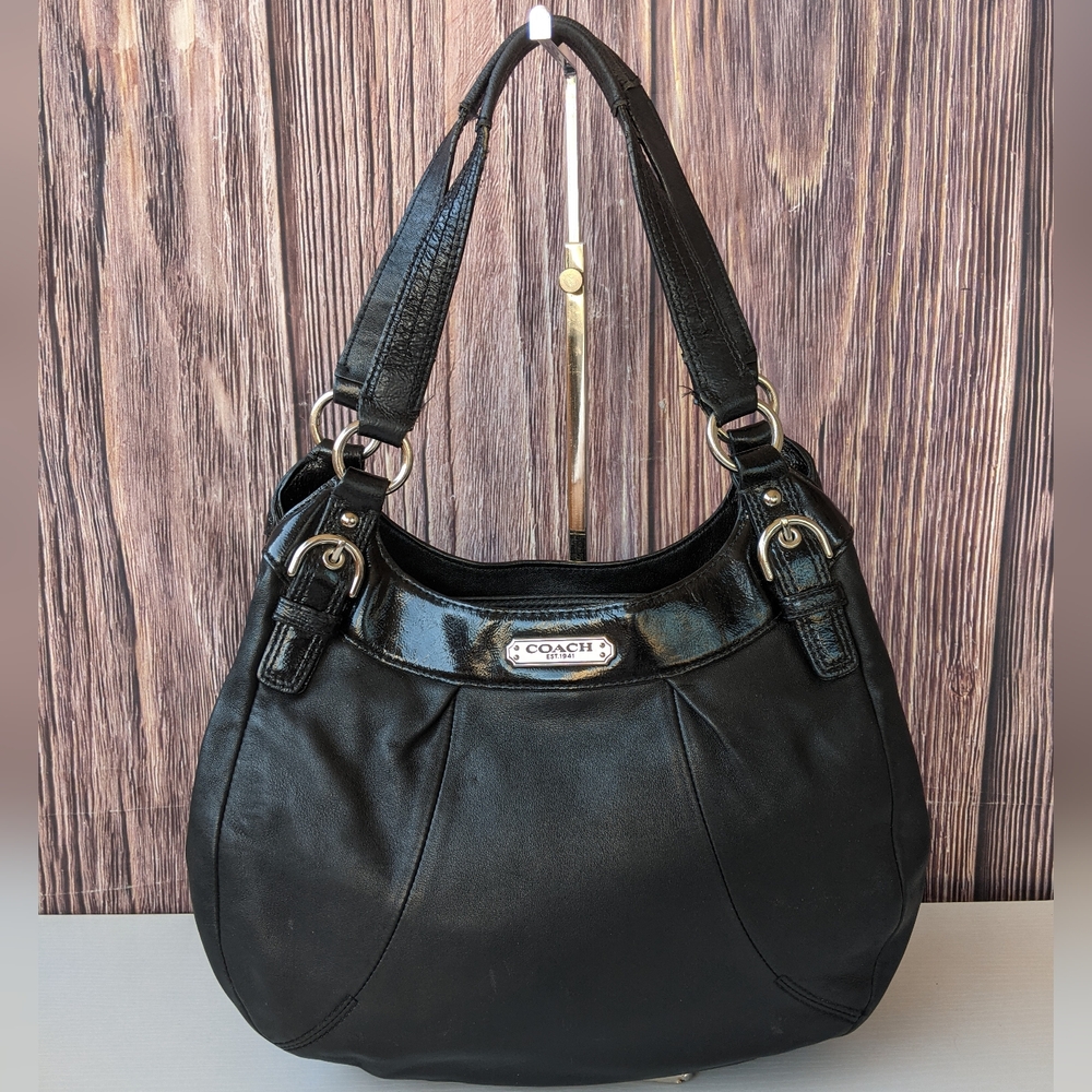 Coach Soho black leather hobo shoulder bag